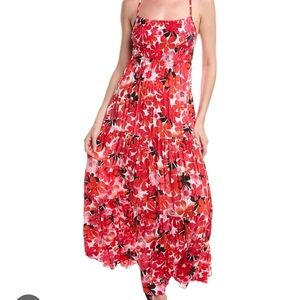 Tiare Hawaii Red Floral Maxi Dress